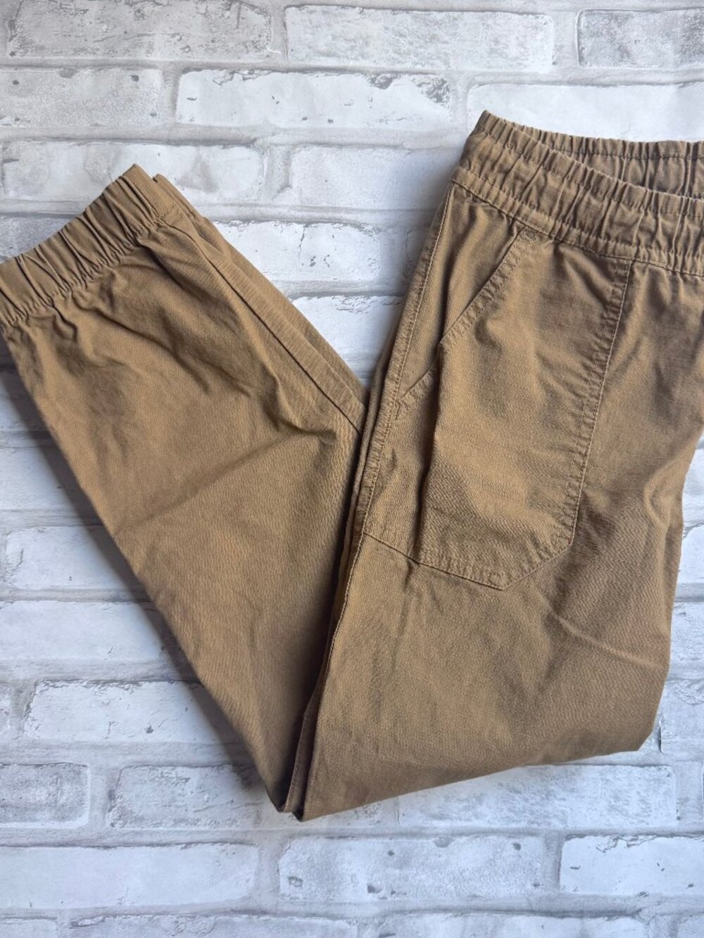 ART CLASS | Boy's Khaki Casual Jogger Style Elastic Waist Pants Size 12
